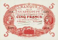 Gallery image for Guadeloupe p7d: 5 Francs