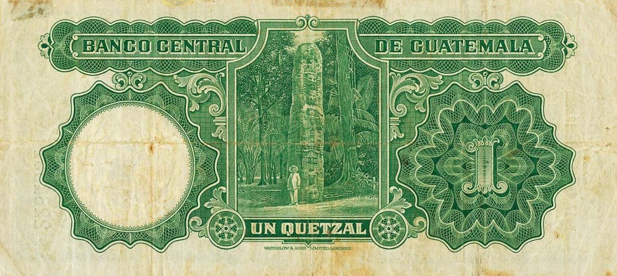 Back of Guatemala p11a: 1 Quetzal from 1928