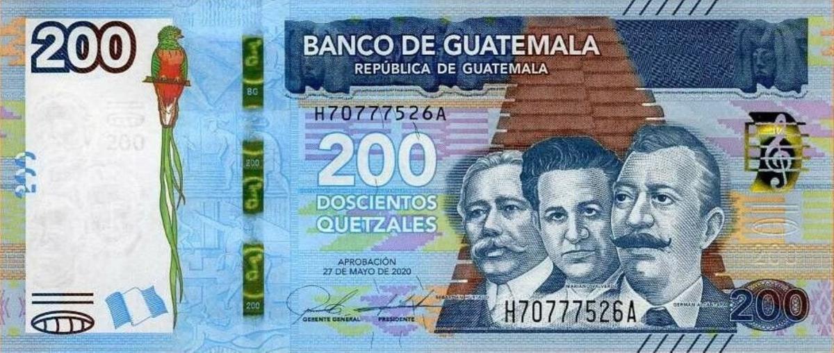 Front of Guatemala p126Aa: 200 Quetzales from 2020