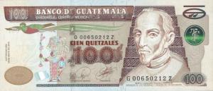 Gallery image for Guatemala p126a: 100 Quetzales