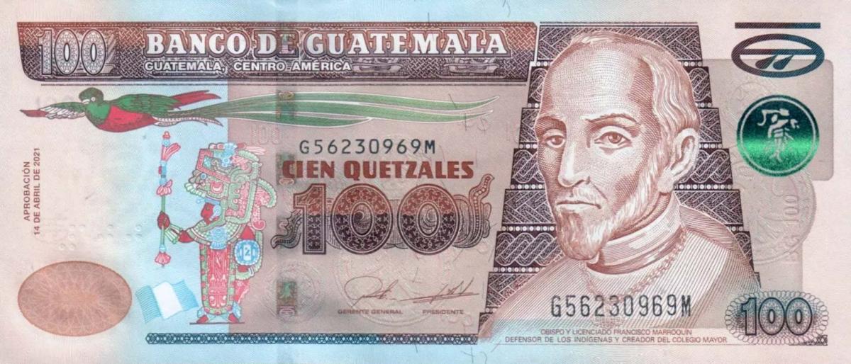 Front of Guatemala p126g: 100 Quetzales from 2021