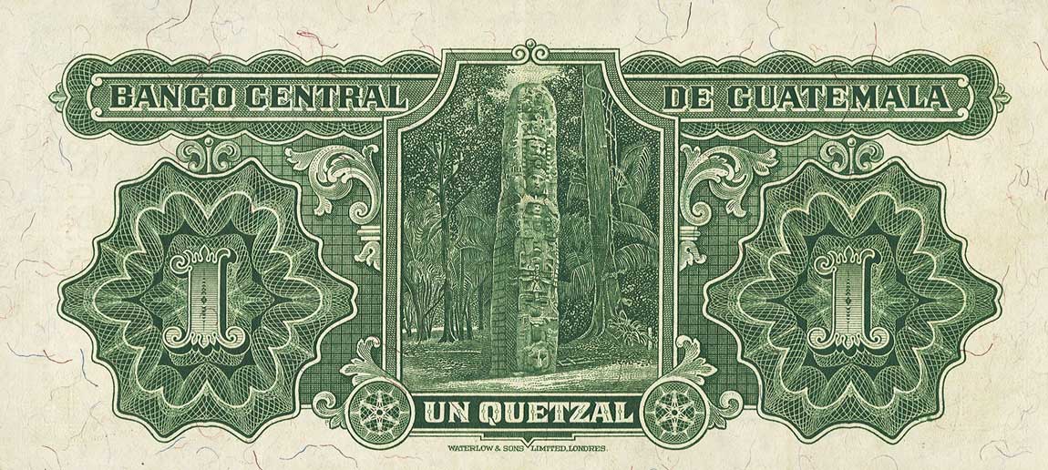 Back of Guatemala p14b: 1 Quetzal from 1942