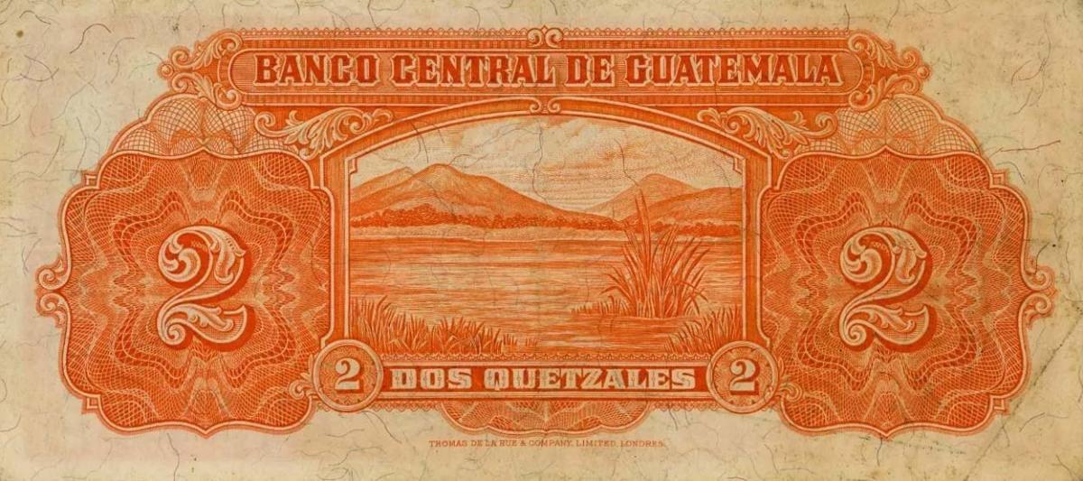 Back of Guatemala p18Aa: 2 Quetzales from 1936