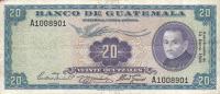 p48a from Guatemala: 20 Quetzales from 1960