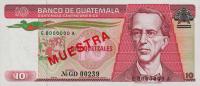 p68s from Guatemala: 10 Quetzales from 1983