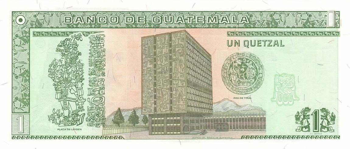 Back of Guatemala p87b: 1 Quetzal from 1994