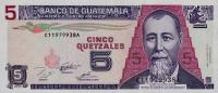 Gallery image for Guatemala p88b: 5 Quetzales