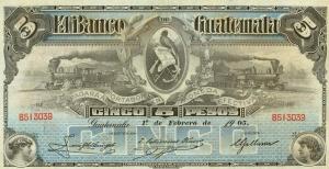 Gallery image for Guatemala pS143b: 5 Pesos