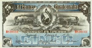 Gallery image for Guatemala pS143c: 5 Pesos