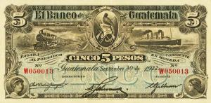 Gallery image for Guatemala pS145: 5 Pesos