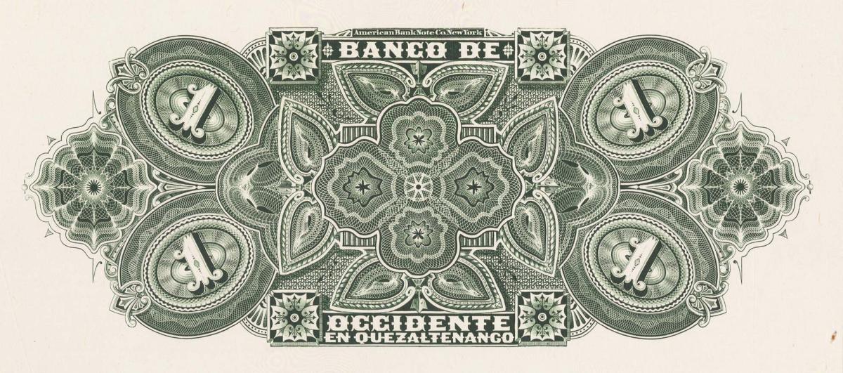 Back of Guatemala pS173p: 1 Peso from 1889