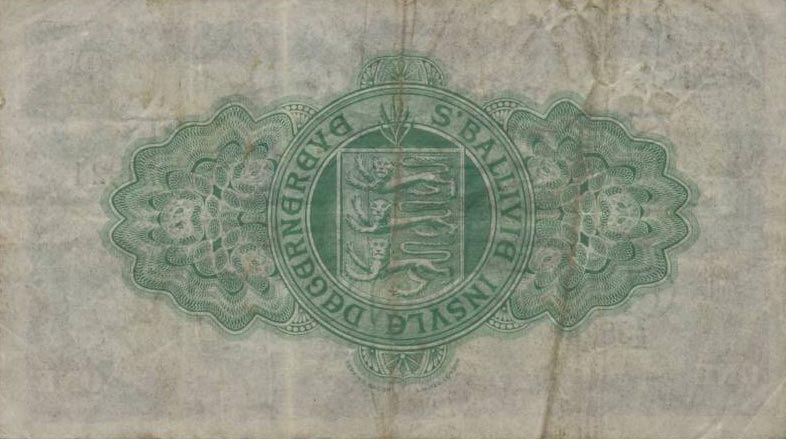 Back of Guernsey p43a: 1 Pound from 1945