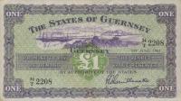 p43b from Guernsey: 1 Pound from 1957