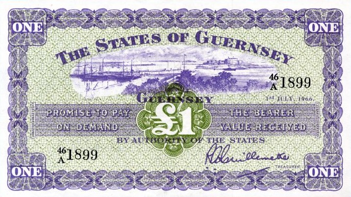 Front of Guernsey p43c: 1 Pound from 1966