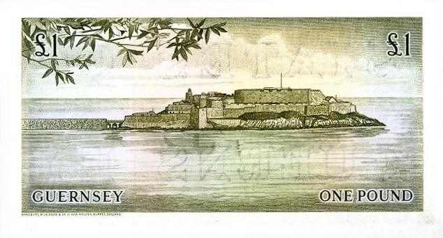 Back of Guernsey p45a: 1 Pound from 1969