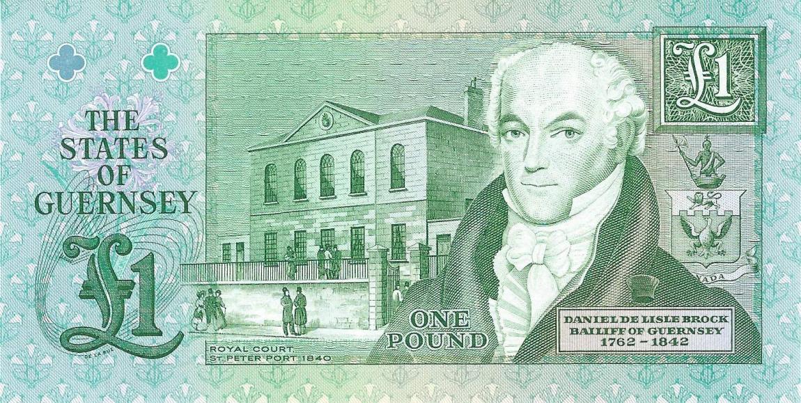 Back of Guernsey p52d: 1 Pound from 1991