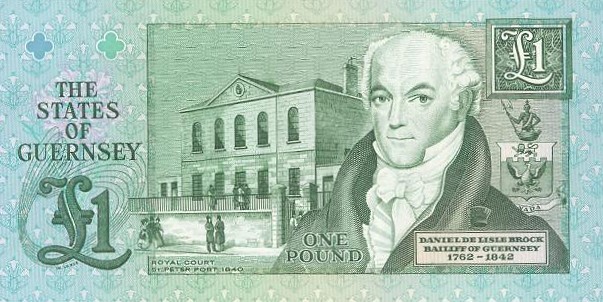 Back of Guernsey p52r: 1 Pound from 1991