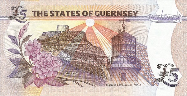 Back of Guernsey p56d: 5 Pounds from 1996