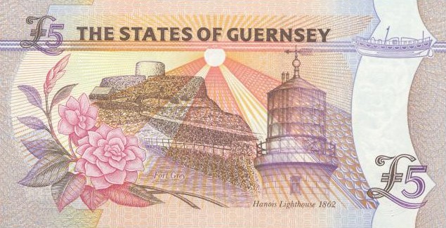 Back of Guernsey p56r: 5 Pounds from 1996