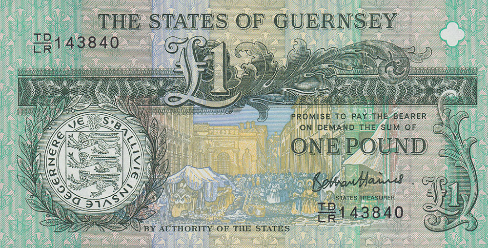 Front of Guernsey p62: 1 Pound from 2013