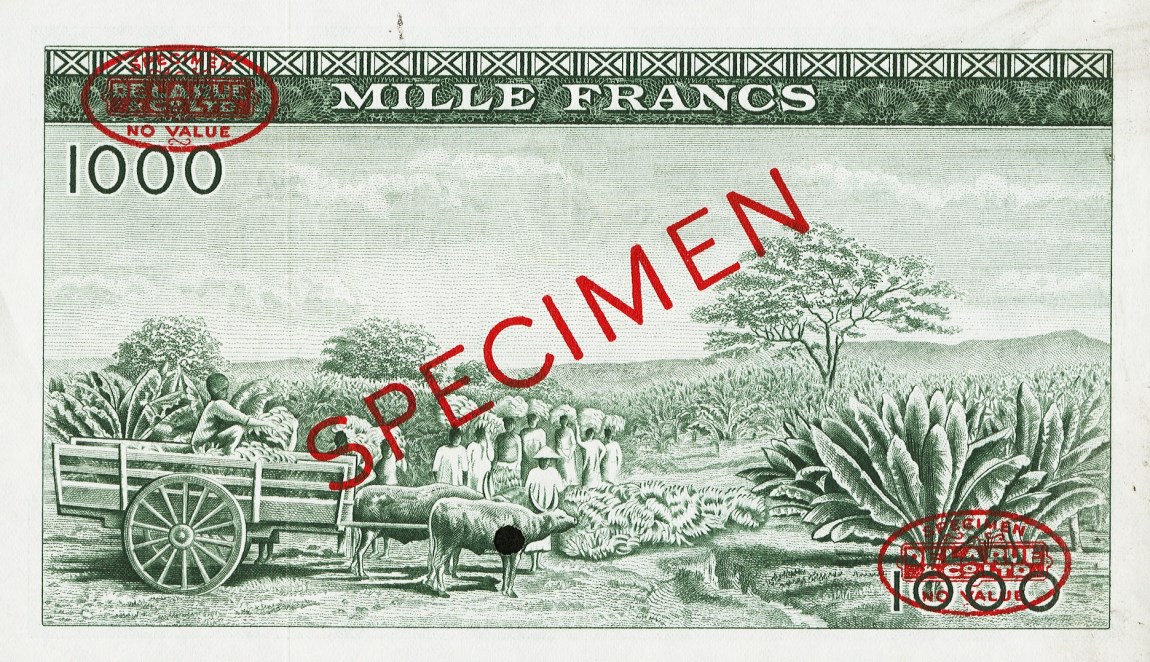Back of Guinea p15s: 1000 Francs from 1960