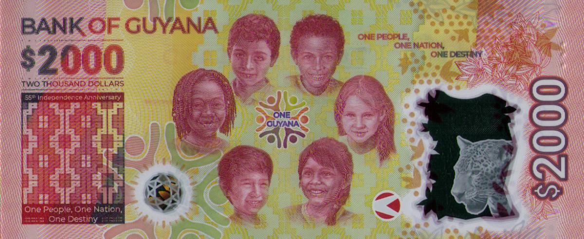 Back of Guyana p42: 2000 Dollars from 2021