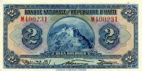 p161a from Haiti: 2 Gourdes from 1919