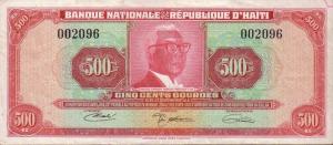 p207a from Haiti: 500 Gourdes from 1970 p207a from Haiti: 500 Gourdes from 1970