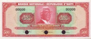 p207s from Haiti: 500 Gourdes from 1970 p207s from Haiti: 500 Gourdes from 1970