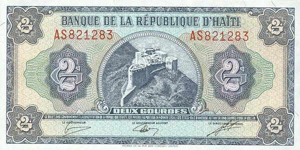 Front of Haiti p240a: 2 Gourdes from 1985