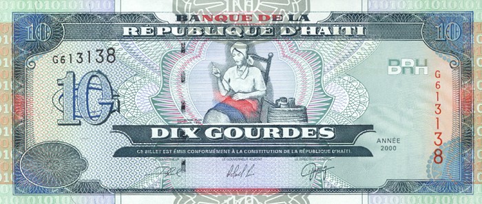 Front of Haiti p265a: 10 Gourdes from 2000