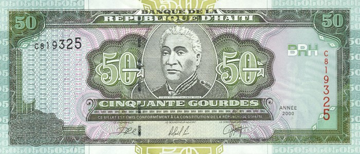 Front of Haiti p267a: 50 Gourdes from 2000