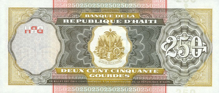Back of Haiti p269a: 250 Gourdes from 2000