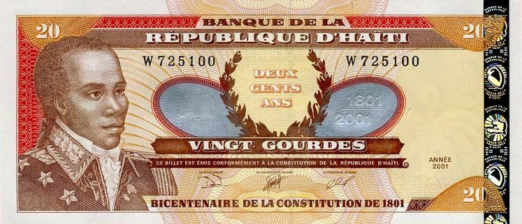 Front of Haiti p271Aa: 20 Gourdes from 2001