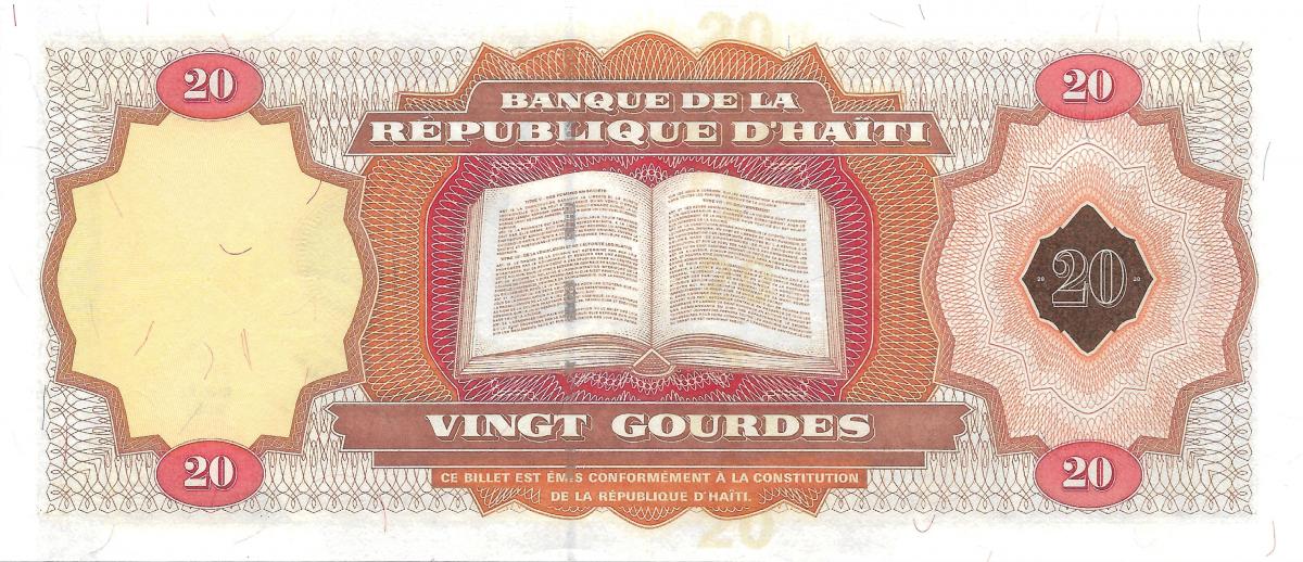 Back of Haiti p271Ab: 20 Gourdes from 2001