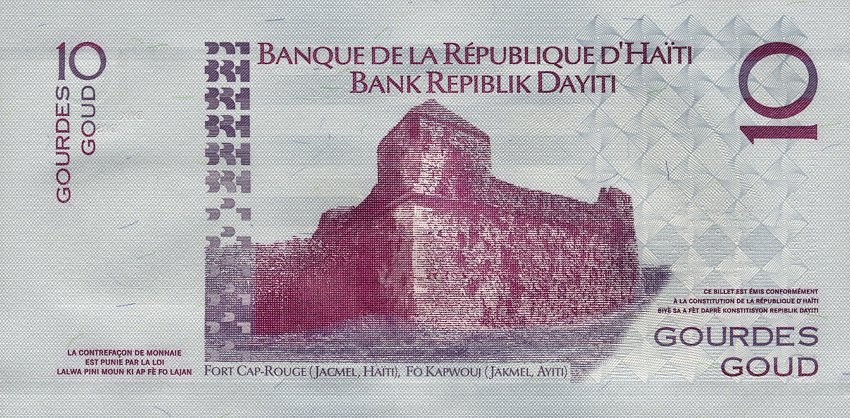 Back of Haiti p272a: 10 Gourdes from 2004