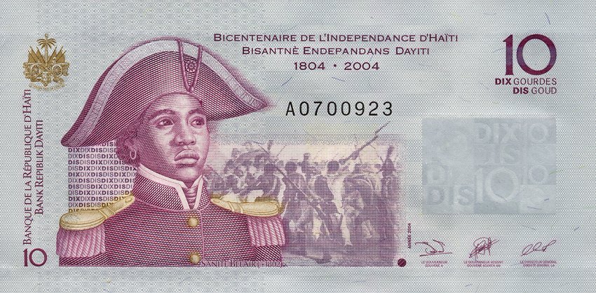 Front of Haiti p272a: 10 Gourdes from 2004