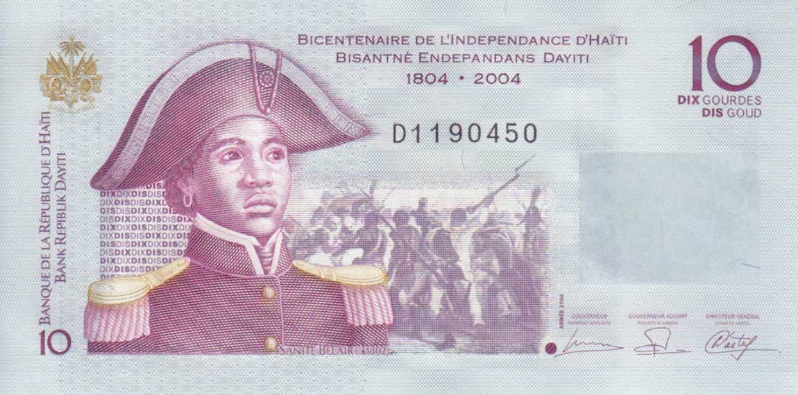 Front of Haiti p272b: 10 Gourdes from 2006