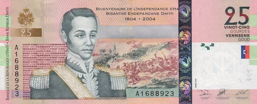 Front of Haiti p273a: 25 Gourdes from 2004