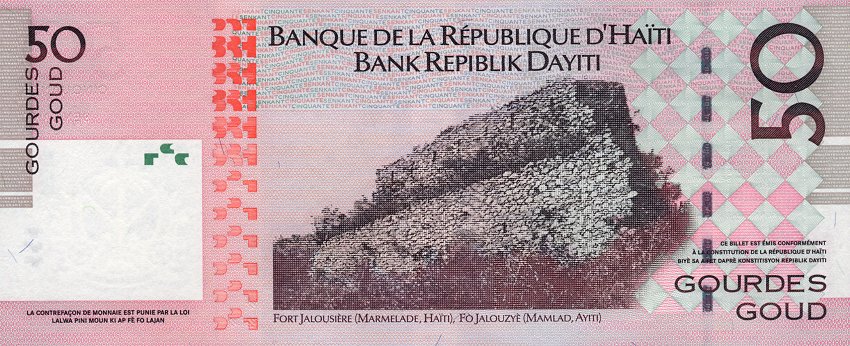 Back of Haiti p274a: 50 Gourdes from 2004