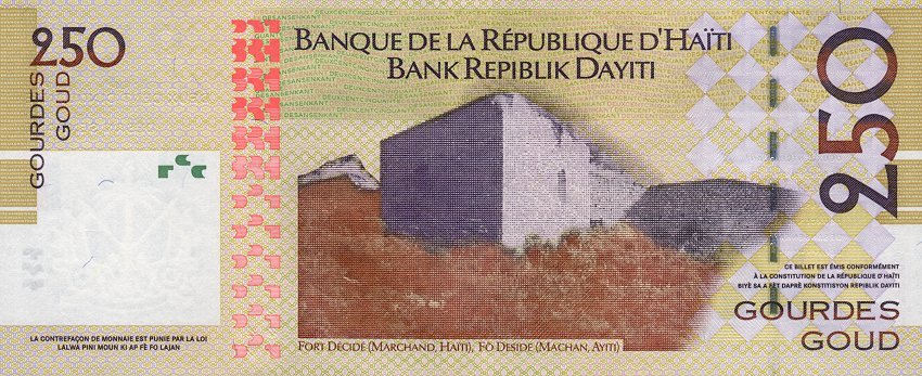 Back of Haiti p276a: 250 Gourdes from 2004