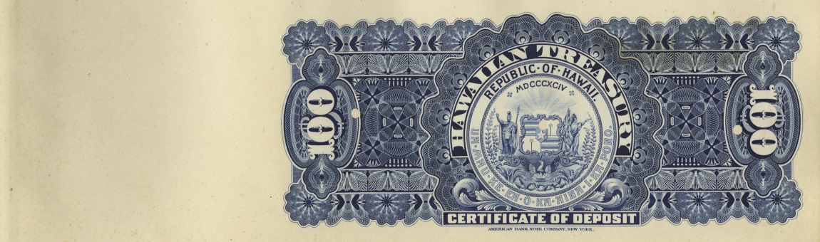 Back of Hawaii p15p: 100 Dollars from 1895