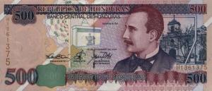 p78c from Honduras: 500 Lempiras from 2000