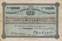 p136c from Hong Kong: 1 Dollar from 1895