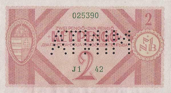 Back of Hungary p103: 2 Pengo from 1938