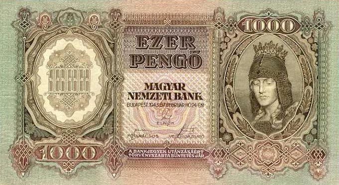 Front of Hungary p116: 1000 Pengo from 1943