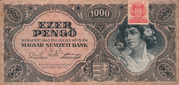 Front of Hungary p118b: 1000 Pengo from 1945