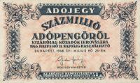 p142c from Hungary: 100000000 Adopengo from 1946