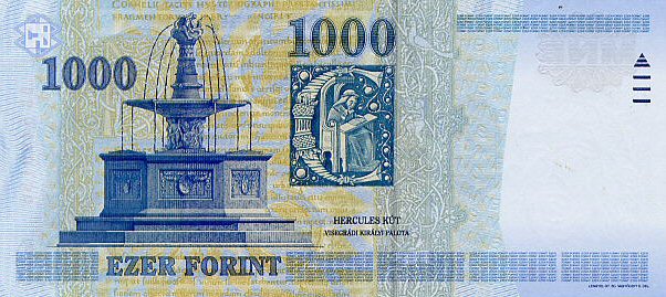 Back of Hungary p189b: 1000 Forint from 2003