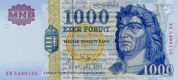 Front of Hungary p189b: 1000 Forint from 2003